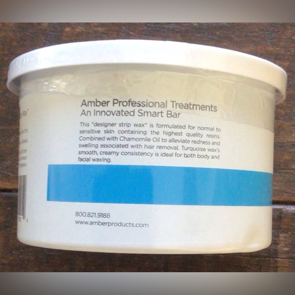 Amber Turquoise Soft Strip Wax w/ Chamomile & Azulene 14 oz pot New Unopened - Picture 4 of 4